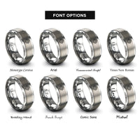 font options for inside engraving on gray vor rose rings