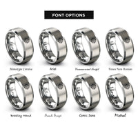 font options for inside engraving on grey vor rose rings