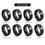 font options for inside engraving on black vortex grid warp rings
