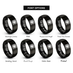 font options for inside engraving on black vortex grid warp rings
