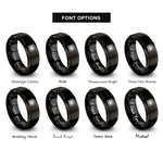 font options for inside engraving on black vortex grid warp rings