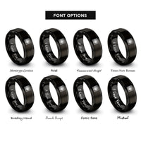 font options for inside engraving on black vortex grid warp rings