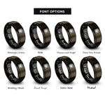 font options for inside engraving on gunmetal & black vortex grid warp rings
