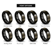font options for inside engraving on gunmetal & black vortex grid warp rings