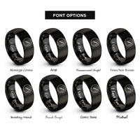 font options for inside engraving on black vu meter rings