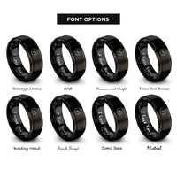 font options for inside engraving on black vu meter rings