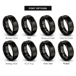 font options for inside engraving on black vu meter rings