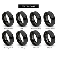 font options for inside engraving on black vu meter rings