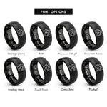 font options for inside engraving on black vu meter rings