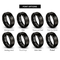 font options for inside engraving on black vu meter rings