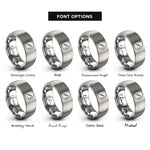 font options for inside engraving on gray vu meter rings