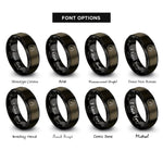 font options for inside engraving on gunmetal & black vu meter rings