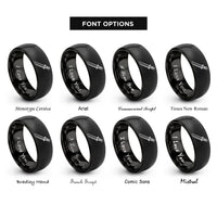 font options for inside engraving on black wakizashi sheathed rings