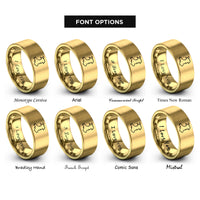 font options for inside engraving on gold wales rings