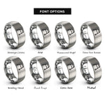 font options for inside engraving on grey walker rings