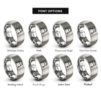 font options for inside engraving on grey walker rings