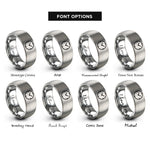 font options for inside engraving on grey wall clock rings