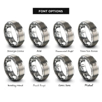 font options for inside engraving on gray wall clock rings