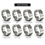 font options for inside engraving on gray wand emblem starburst rings