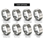 font options for inside engraving on silver wand rings