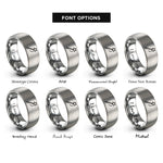 font options for inside engraving on gray wand rings