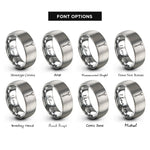 font options for inside engraving on gray wand rings