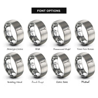 font options for inside engraving on gray wand rings