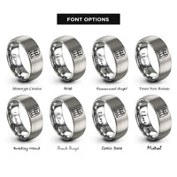 font options for inside engraving on silver wands arch rings