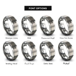 font options for inside engraving on silver wands arch rings
