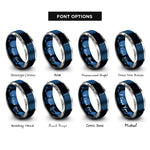 font options for inside engraving on blue & grey wands rings