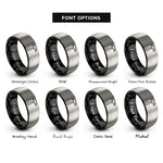 font options for inside engraving on black & gray warhammer rings