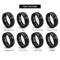 font options for inside engraving on black warhammer rings