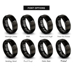 font options for inside engraving on black warhammer rings