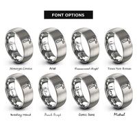 font options for inside engraving on gray warhammer rings