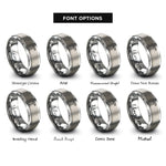 font options for inside engraving on gray warhammer rings