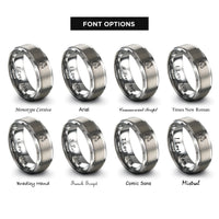 font options for inside engraving on silver warmblood rings