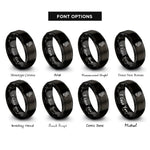font options for inside engraving on black wastegate rings