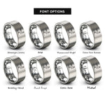 font options for inside engraving on grey water skier rings