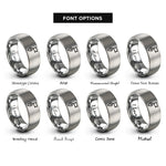 font options for inside engraving on grey waypoint flag rings