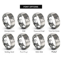 font options for inside engraving on grey waypoint flag rings