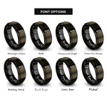 font options for inside engraving on gunmetal & black waypoint flag rings
