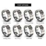 font options for inside engraving on grey waypoint line rings