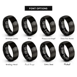 font options for inside engraving on black waypoint marker compass rings