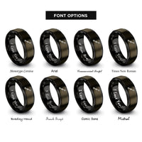 font options for inside engraving on gunmetal & black waypoints line rings