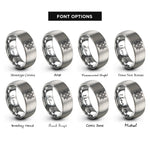 font options for inside engraving on grey web of wyrd rings