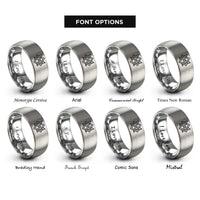font options for inside engraving on grey web of wyrd rings