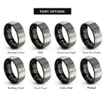 font options for inside engraving on black & gray webcam rings