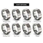 font options for inside engraving on grey webcam rings