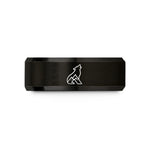 rose gold men's ring – black tungsten dog mountains howling wedding band