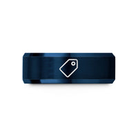 rose gold rings women – blue tungsten tag label wedding band